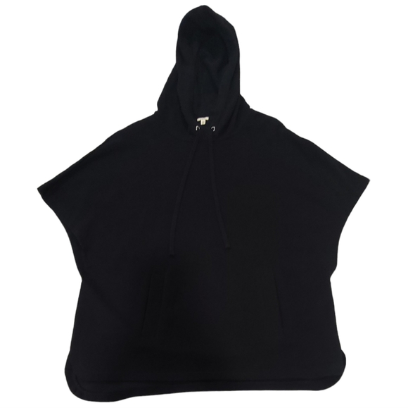 J.Crew Black Womens Hooded Poncho S-M - Picture 1 of 3